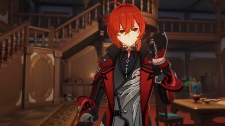 Genshin character outfits Red Dead of Night Diluc