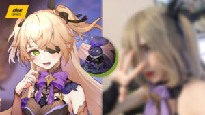 Genshin Impact Fischl cosplayer shows off her real-life pet Oz.