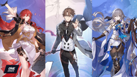 Honkai Star Rail wallpaper featuring Himeko, Welt, and Bronya
