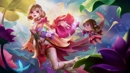 Mobile Legends: Bang Bang Floral Elf Angela skin wallpaper