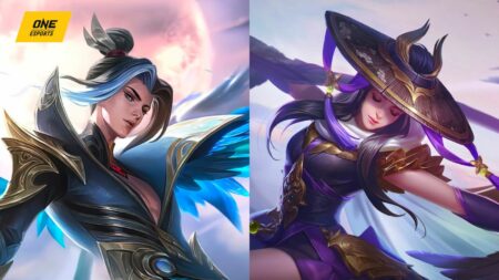Splash art of Serene Plume Ling and Skylark Fanny, two of the best split push heroes in Mobile Legends: Bang Bang