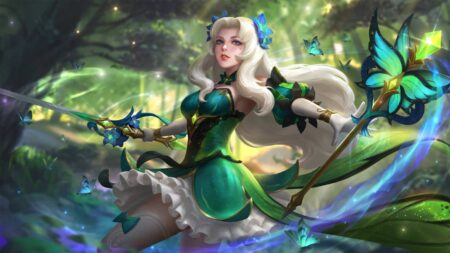 Mobile Legends: Bang Bang Butterfly Goddess Odette skin wallpaper