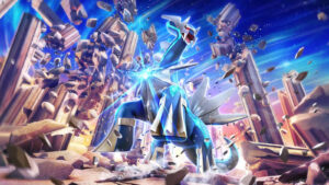 Pokemon TCG Pocket booster pack, Space Time Smackdown, featuring Dialga