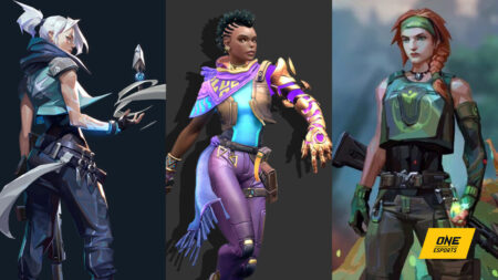 Agent artwork of Jett, Astra, and Skye taken from Riot Games