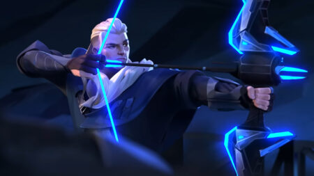 Valorant initiator agent Sova in the Sunset map cinematic that was released on August 29